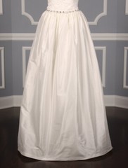 JUSTINA ATELIER Meaghan Ivory Pink Strapless Silk Wedding Dress Bridal Gown 8