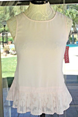 New Sleeveless Pleated Bottom Merona Blouse Sz. S 34″ Bust