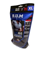 New B.U.M. Equipment Men 4 Pack Cotton Stretch Boxer Briefs Sizes M, L, XL