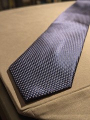 Coveri Collection – Navy Blue Solid Silk Jacquard Tie