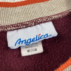 Vintage Dunkin Donuts Sweatshirt Men Medium Burgundy Striped Collar Coffee USA