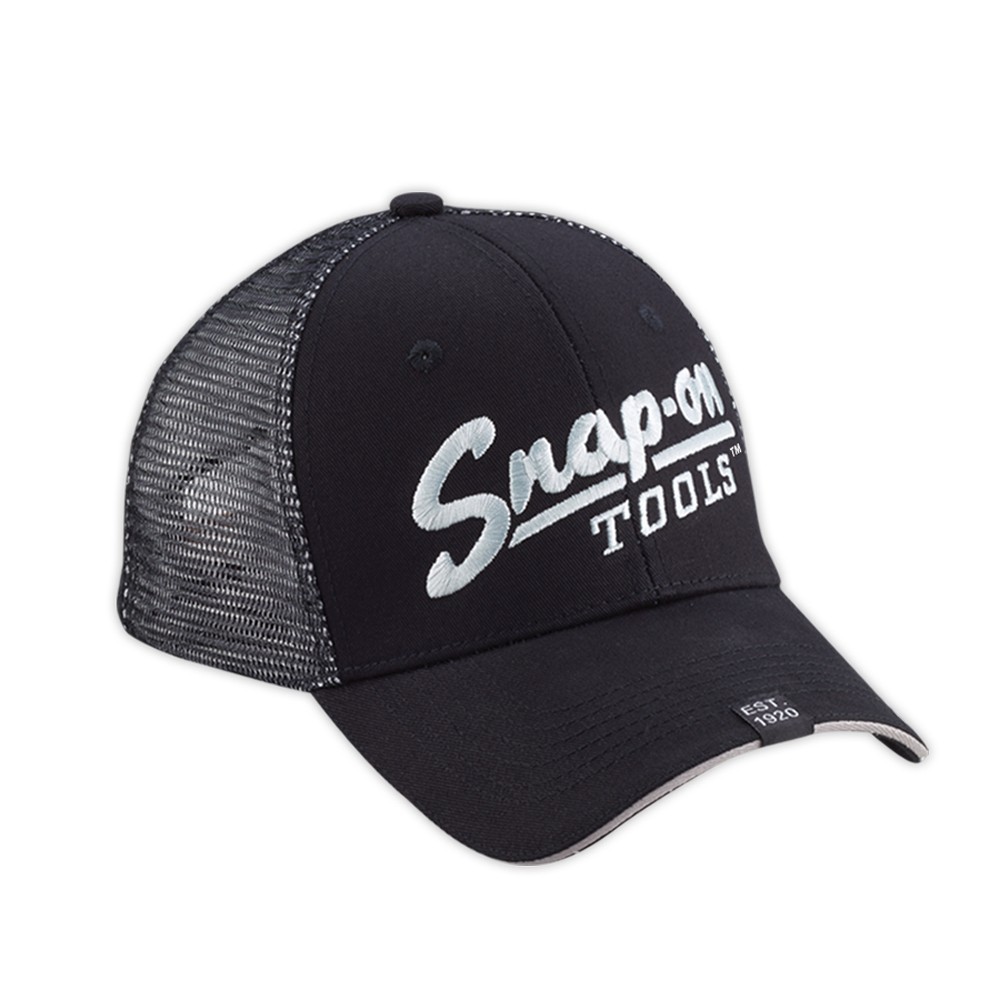 Snap-on Vantage Men’s Black Baseball Cap One Size Hook And Loop Closure