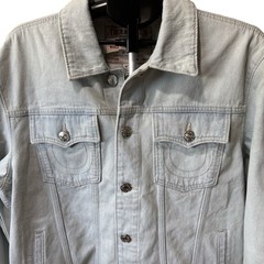 NWT True Religion Jesse Trucker Denim Jacket Light Blossom Wash Men’s large
