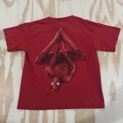 Vintage Spiderman Shirt Youth Kids XS Red Spider-Man 2 Movie Promo 2004 Y2K