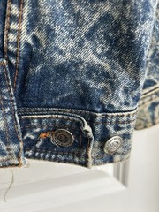 Vtg Acid Wash Denim Jean Jacket Men’s Large 90s Grunge Oversized Hip Hop Coat