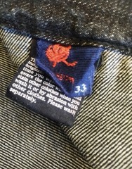 45 rpm denim pants, Indigo dyeing, vintage, Made in Japan, size-33, Hand made