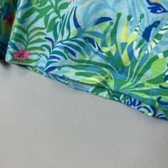 Lilly Pulitzer Dress Extra Large Blue Green Etta Short Sleeve Via Parigi Lions