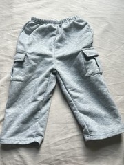 SHEIN Cargo Pants Pull-On Elastic Waist Pockets Solid Blue Unisex Baby 18-24M