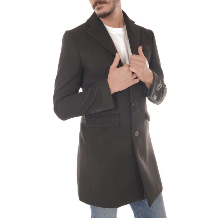 GAELLE PARIS GBUO00501 men’s black single-breasted cloth coat Reatil €379