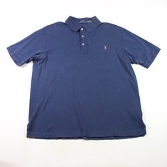 Ralph Lauren Polo Shirt Mens XLT Blue Flesh Pony Preppy Golf Rugby Casual Tall