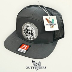 Jimmy Buffett Custom Design Embroidered Patch Richardson 168 Charcoal Black Hat