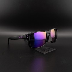 Oakley Style Holbrook Like Sunglasses: Matte Black/ Purple Polarized UV400