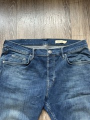 ALLSAINTS Men’s Blue Denim Skinny Slim Cigarette Jeans Size 34