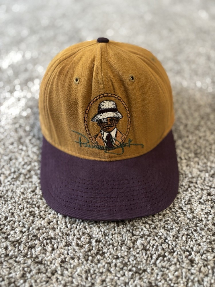 Vintage Panama Jack Snapback Hat Brown Purple Green Cap USA Made 80s 90s