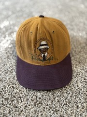 Vintage Panama Jack Snapback Hat Brown Purple Green Cap USA Made 80s 90s
