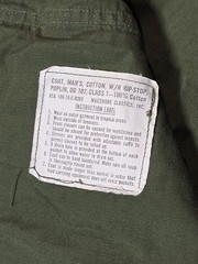 Vietnam 1970 OG-107 Class 1 Rip Stop Poplin Sz M-R Jungle Coat