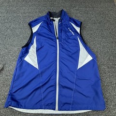 Brooks Windbreaker Jacket Womens Large Blue Reflective Running Lightweight