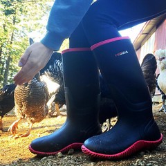 HISEA Women Waterproof Rain Boot Non-Slip Outdoor Garden Mud Work Knee High Boot