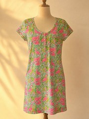 Lilly Pulitzer Britton Henley Dress in Hot Wings Flamingo Print Large