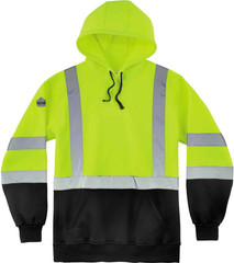 Ergodyne Men’s Class 3 Lime Green Hooded Sweatshirt – 2XL