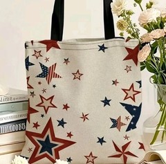 Festive Red white &Blue Multipurpose Tote, Shopping, Picnics, Carry All ,Large