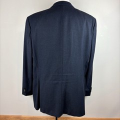 Hugo Boss Pasolini 48L blue black nailhead wool cashmere sport coat