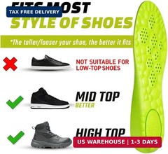 Height Increase Insoles for Men and Women (+1.37 inch) Discreet Shoe Lifts, 4D C
