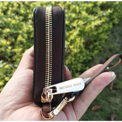 Michael Kors Travel Large Flat MF Phone Case Wristlet Women Wallet Brown