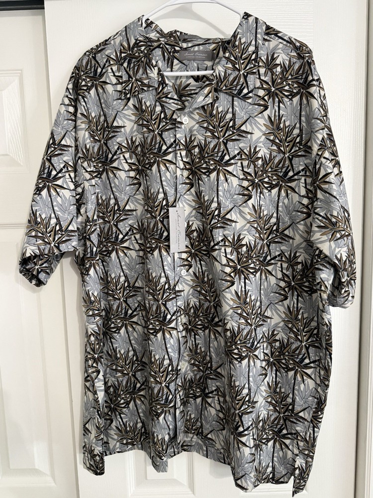 Daniel Cremieux Signature Collection Men’s XXL Gray Floral Short Sleeve