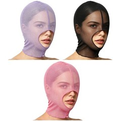 Unisex Full Face Open Mouth Mask Party Head Cover Fashionable Headgear Rave
