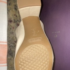 Aerosoles Beige Linen Blend Studded Mule Heels Slip-On Open Toe 8 M