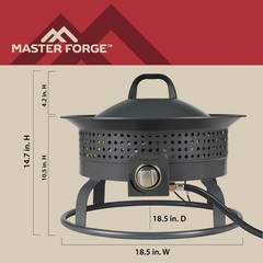 Master Forge 18.5-in W 54000 Maximum BTUs Steel Round Portable Liquid pro|119168