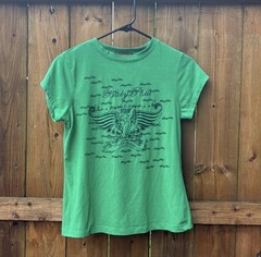 Vintage 2000s Baby Phat Green and Black Graphic Baby Tee