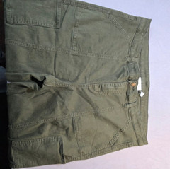 Belle by Kim Gravel Olive Green Cargo Carpenter Pants Straight Leg 20WT Tall