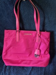 Michael Kors Women’s Hot Pink Foldable Tote Bag Purse