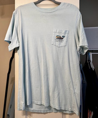 Vineyard Vines Panama City Beach Whale Pocket T-Shirt Blue Men’s M