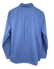 Chaps Mens Medium Blue Button Down Shirt Easy Care Cotton Blend NWT Classic Fit
