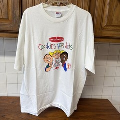 Vintage 90s Archway Cookies for Kids T Shirt Hanes Cartoon Art Single Stitch XL