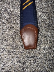 Vineyard Vines Belt Men’s Size Large Italian Leather, Silk, Cotton,36”-38” Waist