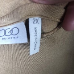 LOGO by Lori Goldstein Shirt Womens 2X Gray Tan 2 Piece Lagenook Minimalist