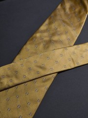 Church’s – Solid Color Microdrawing Geometric Silk Tie Made in Italy