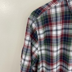 Chaps Stretch Shirt Mens XL Multicolor Plaid Long Sleeve Button Down Modern