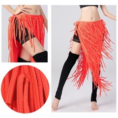 Belly Dance Carnival Modal Tribal Fringe Hip Scarf Belt Wrap Skirt 4 Colors