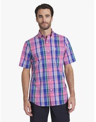 Chaps Men’s & Big Men’s Short Sleeve Easy Care Stretch Poplin Shirt, Size M