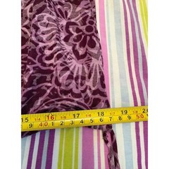INC International Concepts Y2K Purple Paisley Floral Blouse Ruffle Cap Sleeve L