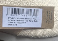 Toms Women Resident Plus Natural Two Tone Slub Size 7.5