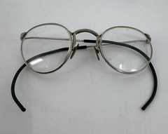 Vintage American Optical Ful-Vue USA White 12K GF Cable Glasses 23mm Bridge