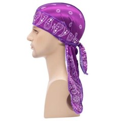 Bandanna Paisley Cotton Durag Unisex Wave Cap Hat Doo Rag Biker Smooth Head Wrap