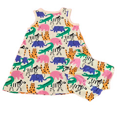 Hanna Andersson Adorable Animal Pocket Dress Set. Size 2 Years, 85 cm