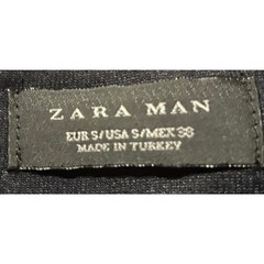 Zara Man Velour NOIR Sweatshirt Navy Blue Crewneck Pullover Size S